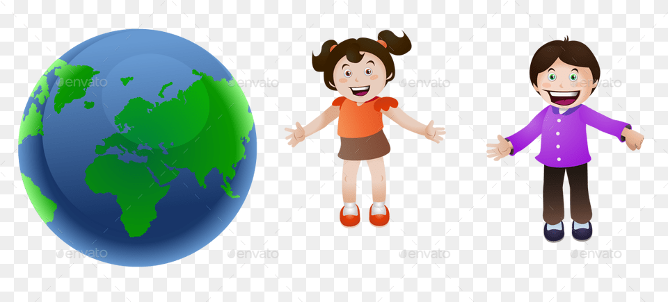 Illustration Of Various United Children Globe, Baby, Person, Face, Head Free Transparent Png