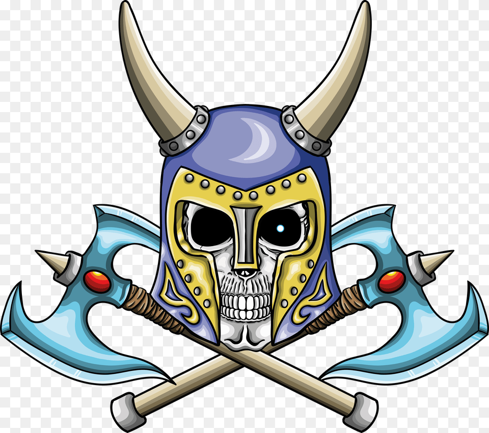 Illustration Of Warrior Undead Skull With Fantastic Free Png Download