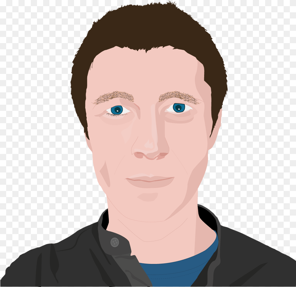 Illustration Selfportrait 2017 Vector Cartoon, Adult, Photography, Person, Neck Free Png Download