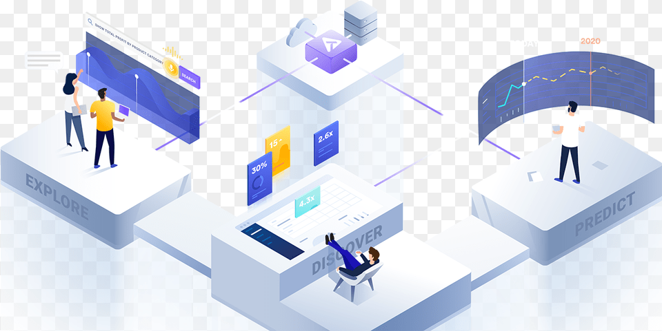 Illustration Showing Data Analysis Ai Data Analytics Illustration, Person, Art, Graphics Png