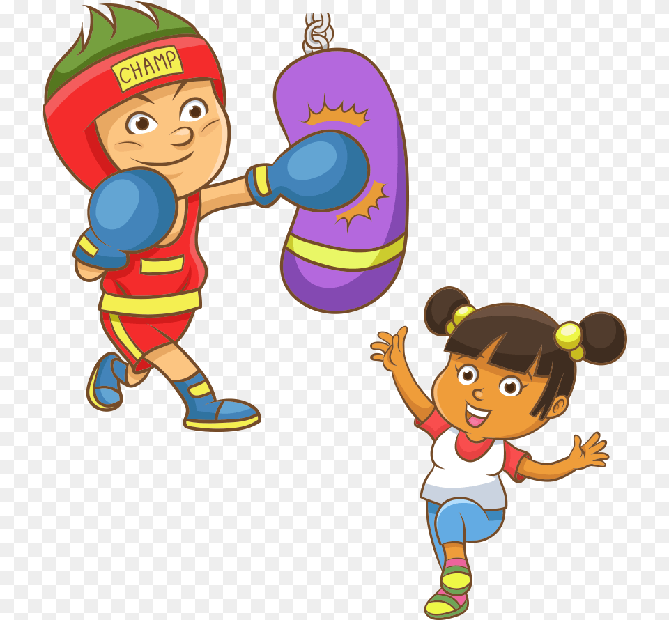 Illustration Sport Children Transprent Clip Art Boxing Animation, Baby, Person, Face, Head Free Png