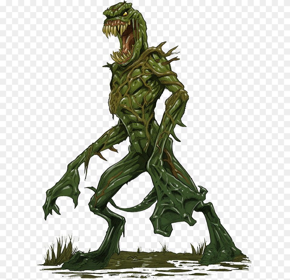 Illustration Swamp Creature, Animal, Dinosaur, Reptile Free Png Download