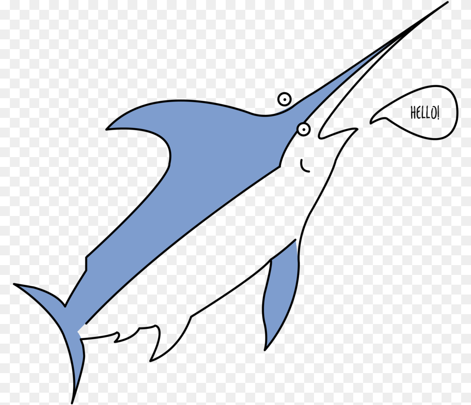 Illustration U2014 Joyce Sha Swordfish, Animal, Sea Life, Fish, Shark Png Image