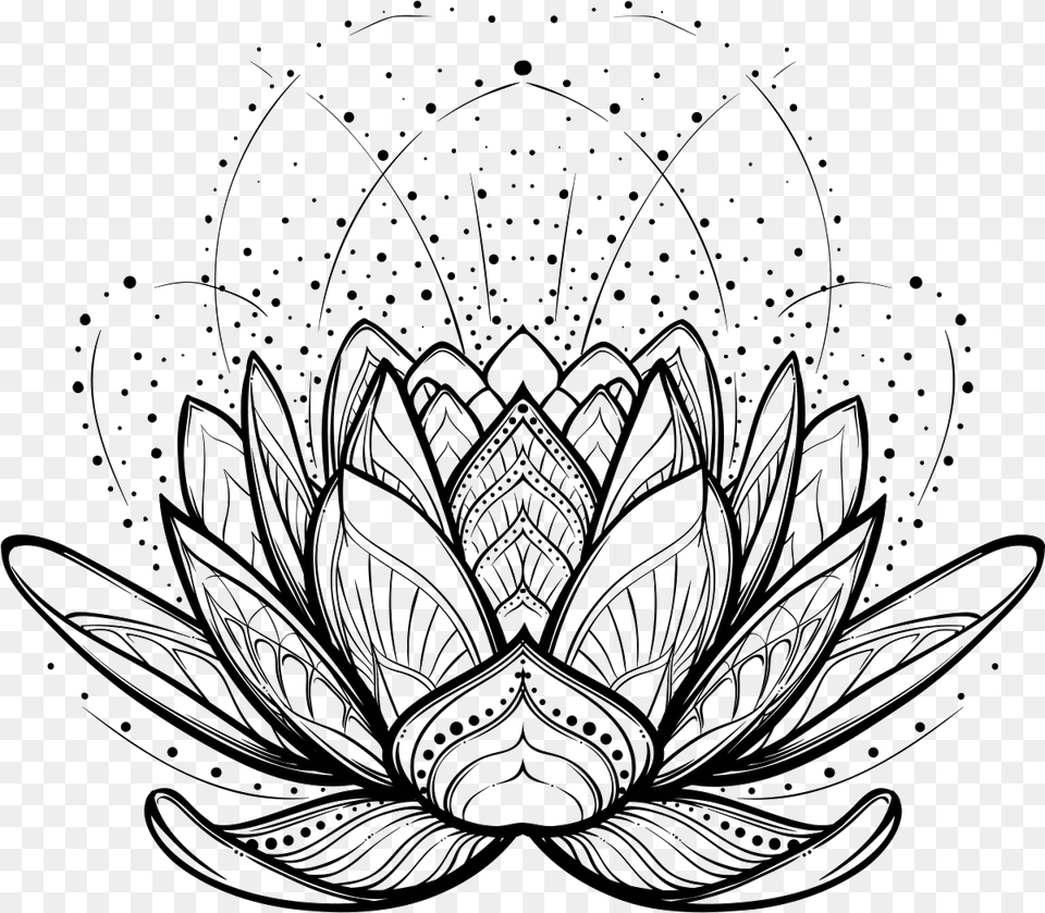 Illustration Vector Design Graphics Drawing Stock Clipart Leaf Lotus Flower Drawing, Art, Emblem, Symbol Free Transparent Png