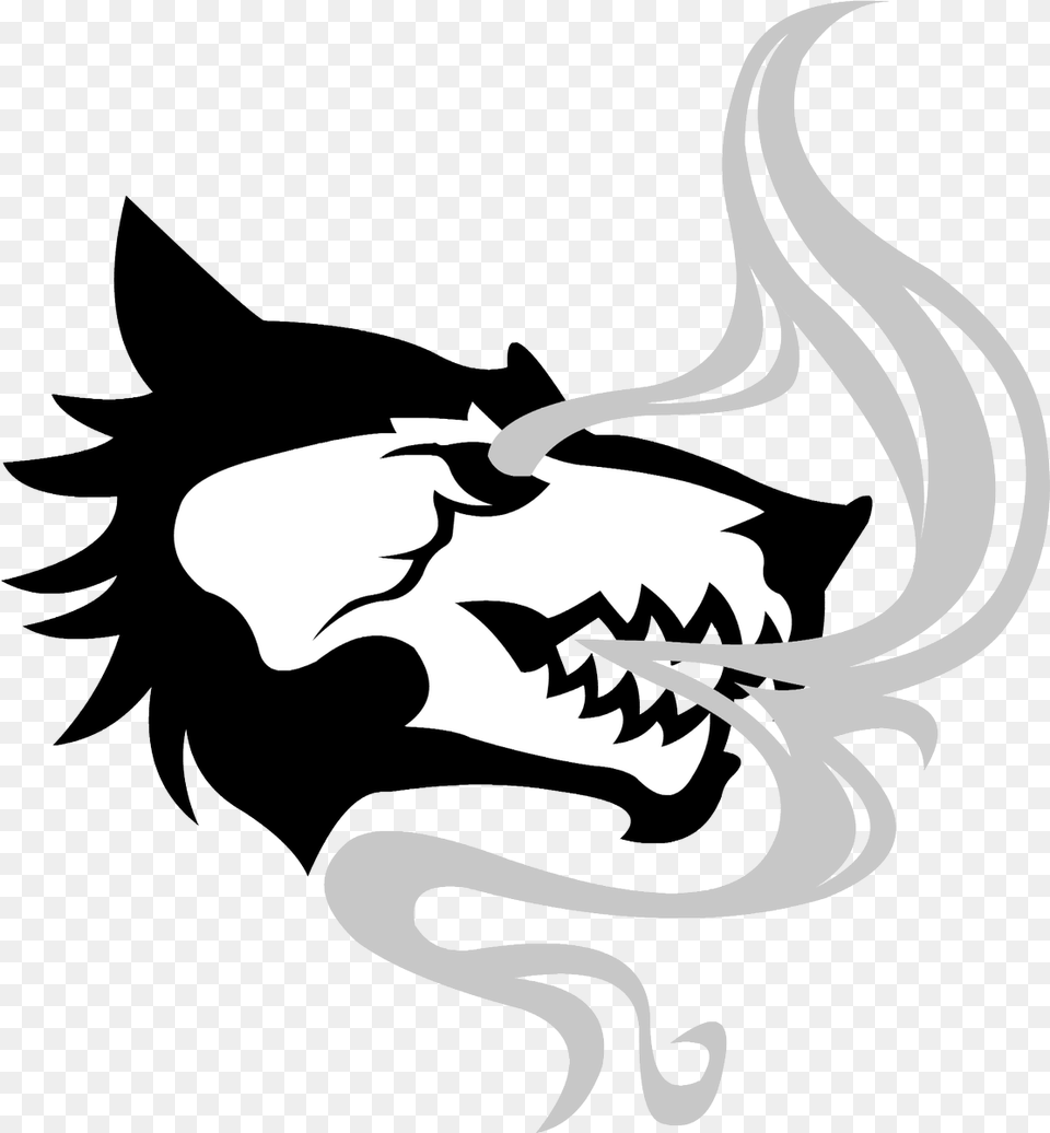 Illustration Werewolf Logo, Stencil, Animal, Fish, Sea Life Png Image