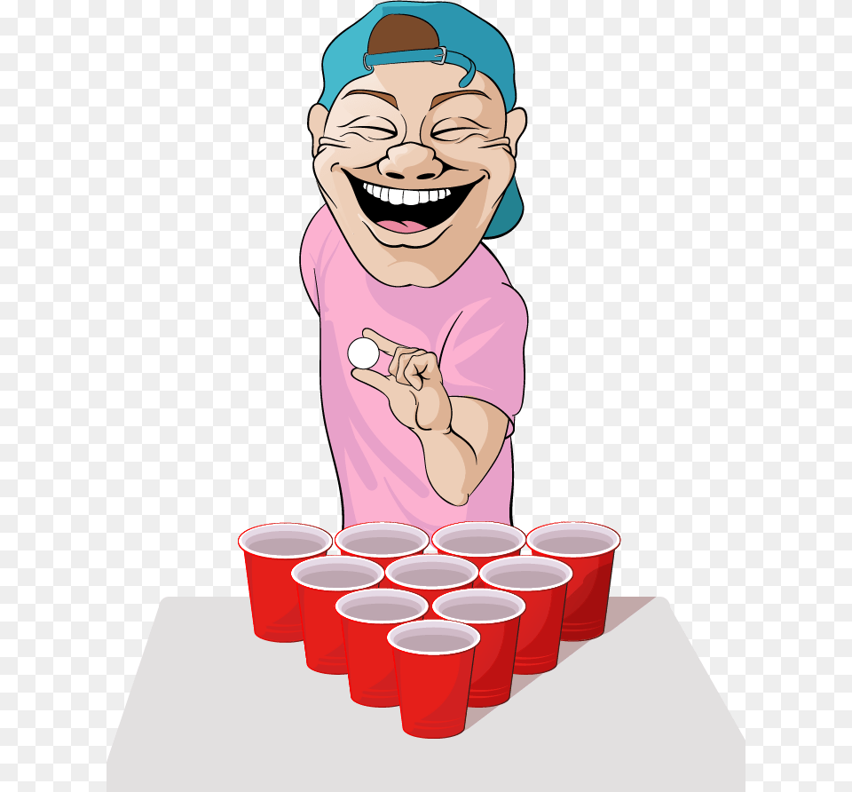 Illustrationbeer Pong Cartoon, Cutlery, Spoon, Person, Baby Png Image