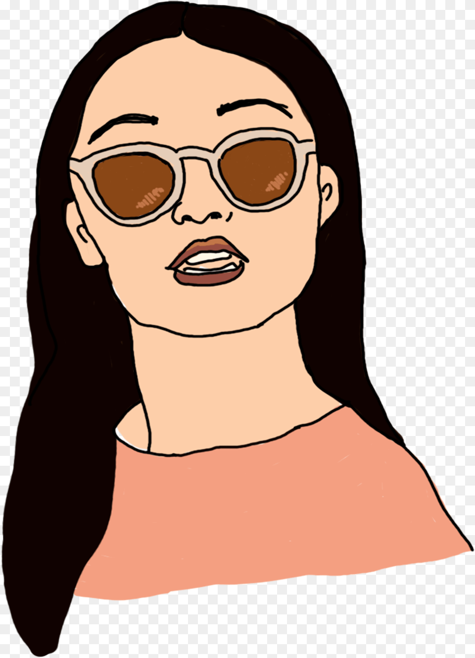 Illustrations And Video Edit For Punodostres In Collaboration Illustration, Accessories, Sunglasses, Person, Woman Png Image