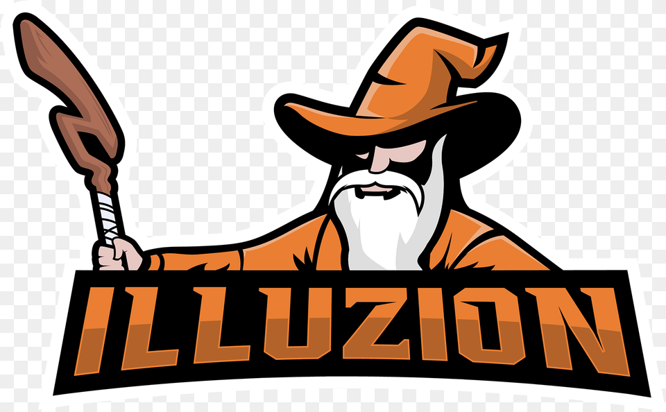Illuzion Gaming Logo, Clothing, Hat, Person Png