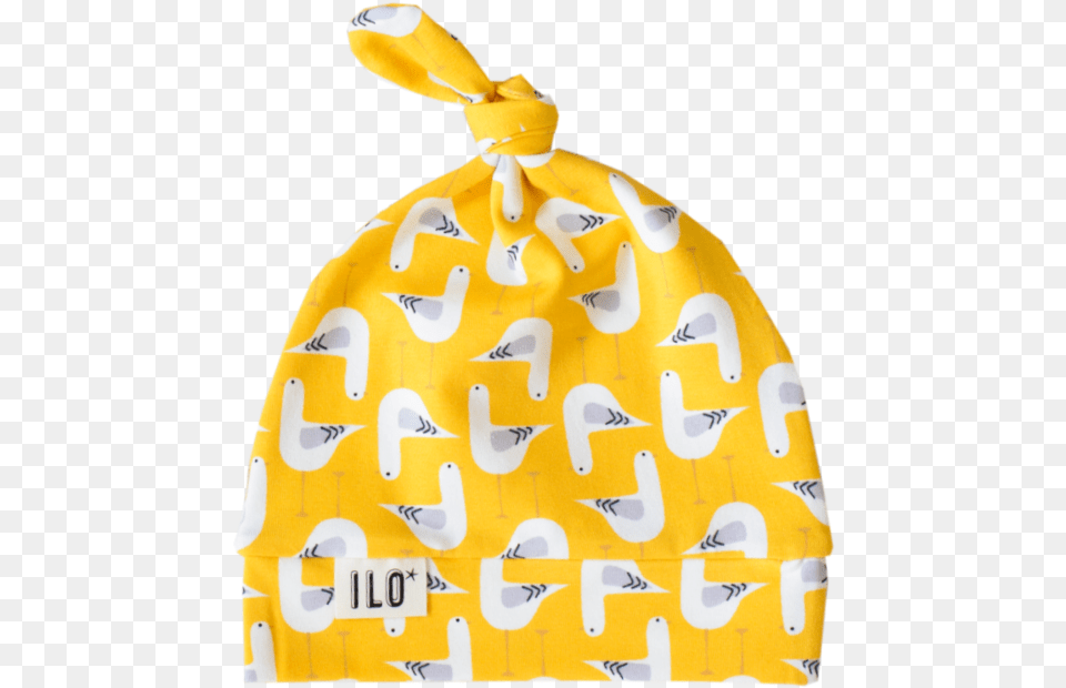 Ilo Yellow Seagulls Knot Hat, Cap, Clothing, Formal Wear, Swimwear Png Image