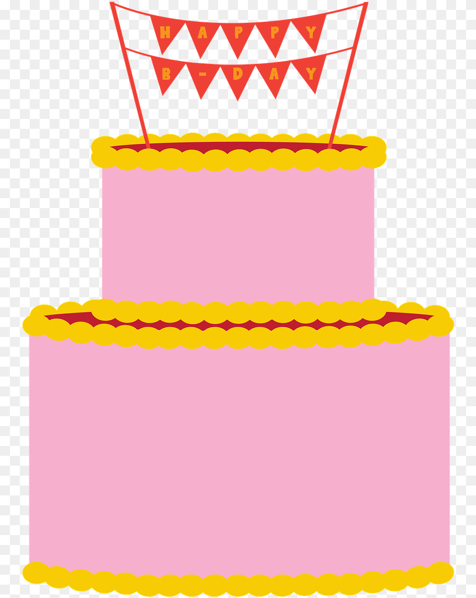 Ilustrasi Kue Ulang Tahun, Birthday Cake, Cake, Cream, Dessert Png Image