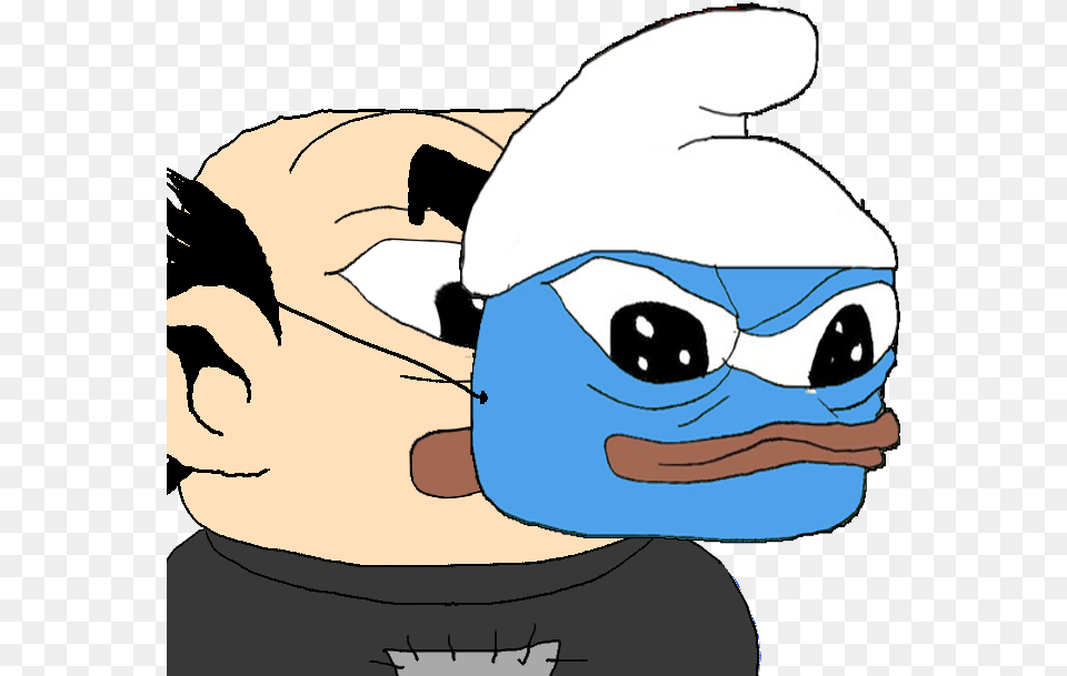 Im A Smurf And I Must Earnestly Say Cartoon, Baby, Person, Face, Head Free Png