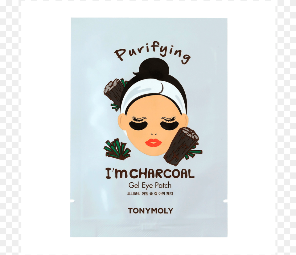 Im Charcoal Gel Eye Patch Tonymoly, Advertisement, Poster, Face, Head Png