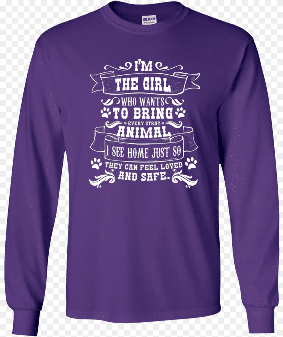 Im The Girl Purple Shirt, Clothing, Long Sleeve, Sleeve, T-shirt Free Png Download