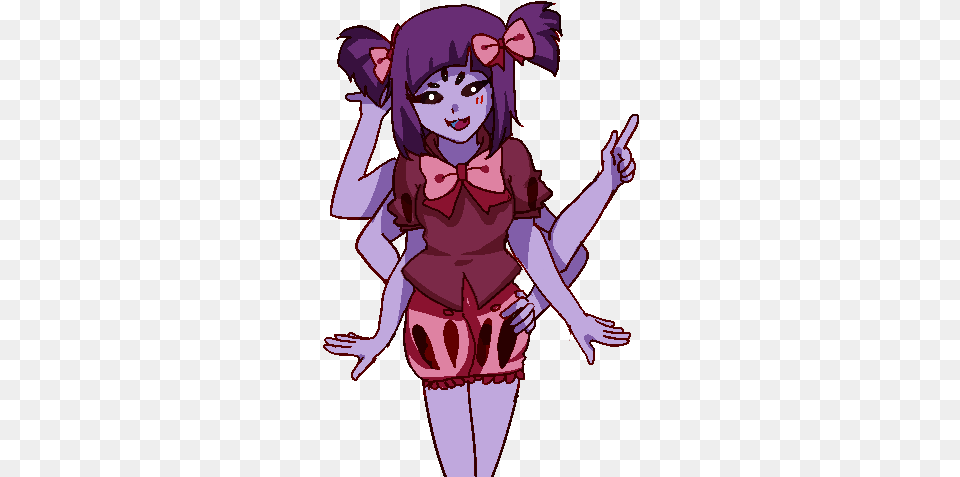 Im Working On Muffet Sprite For A Game Thats Still Blog, Book, Comics, Publication, Adult Free Png Download