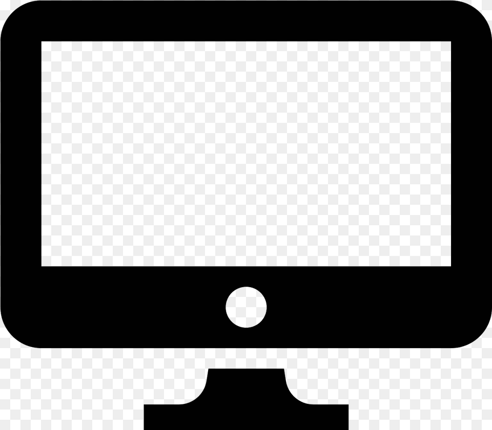 Imac Icon, Gray Free Transparent Png