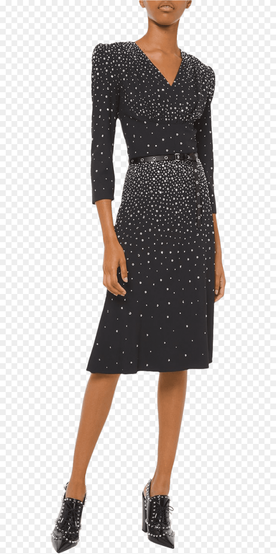Image 1 Of Polka Dot, Clothing, Dress, Sleeve, Shoe Free Png Download