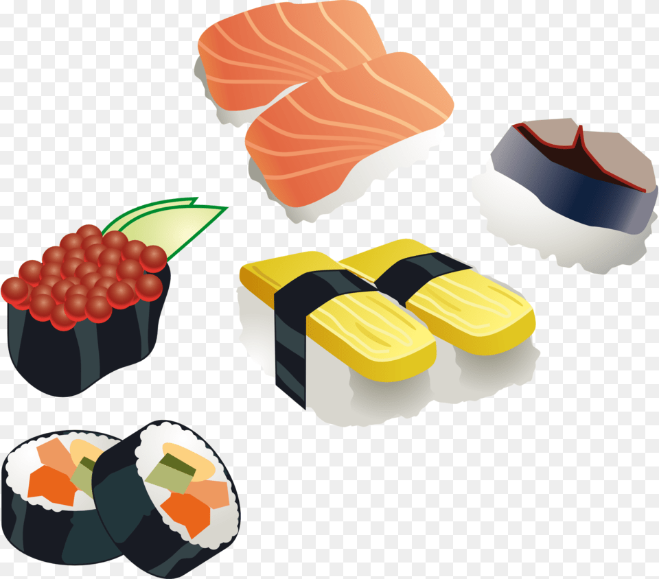 Meal, Dish, Food, Sushi Png Image