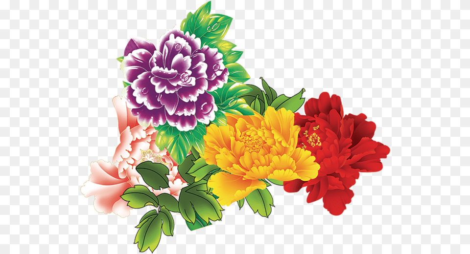 Image, Dahlia, Flower, Plant, Art Free Png