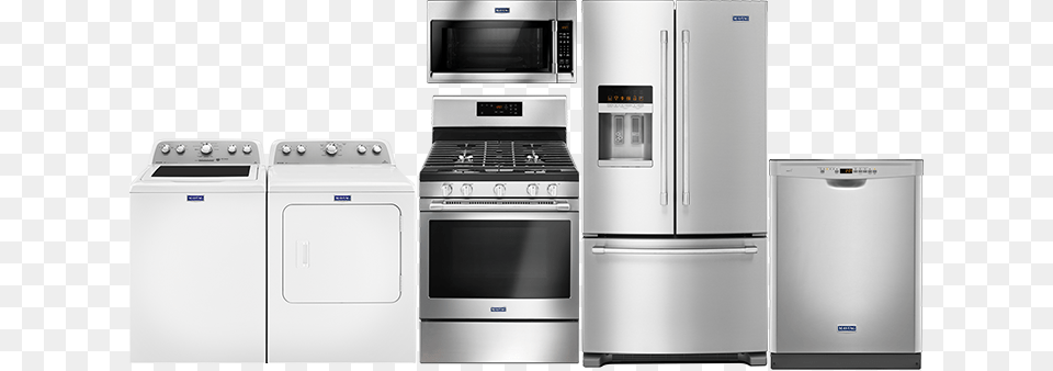 Nov Savings Suite Maytag 4 Piece Kitchen Package With Electric, Appliance, Device, Electrical Device, Washer Png Image