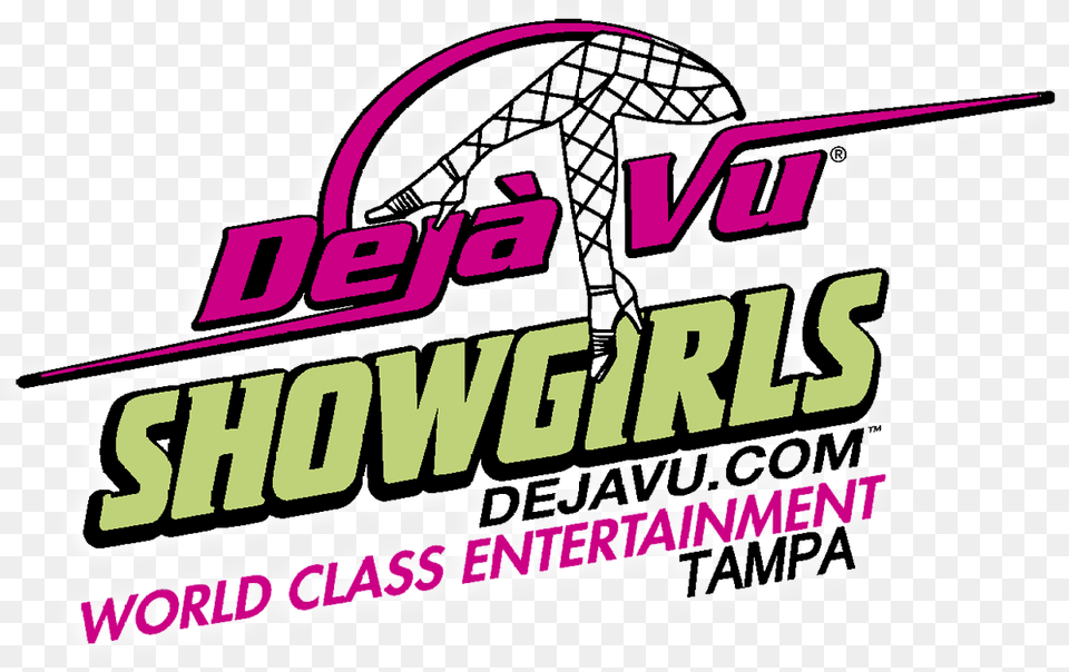 Image 22 Deja Vu Showgirls Logo, Advertisement, Poster, Bulldozer, Machine Free Png