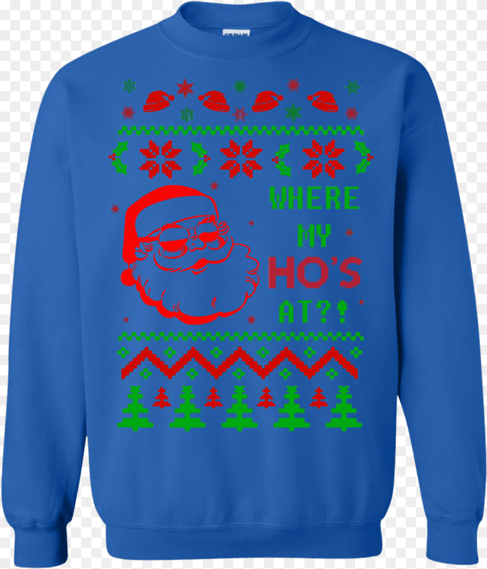 Image 297 Where Is My Ho S At Couple Christmas Sweater Stranger Things 2 Sweatshirt, Clothing, Knitwear, Hoodie, Long Sleeve Free Png