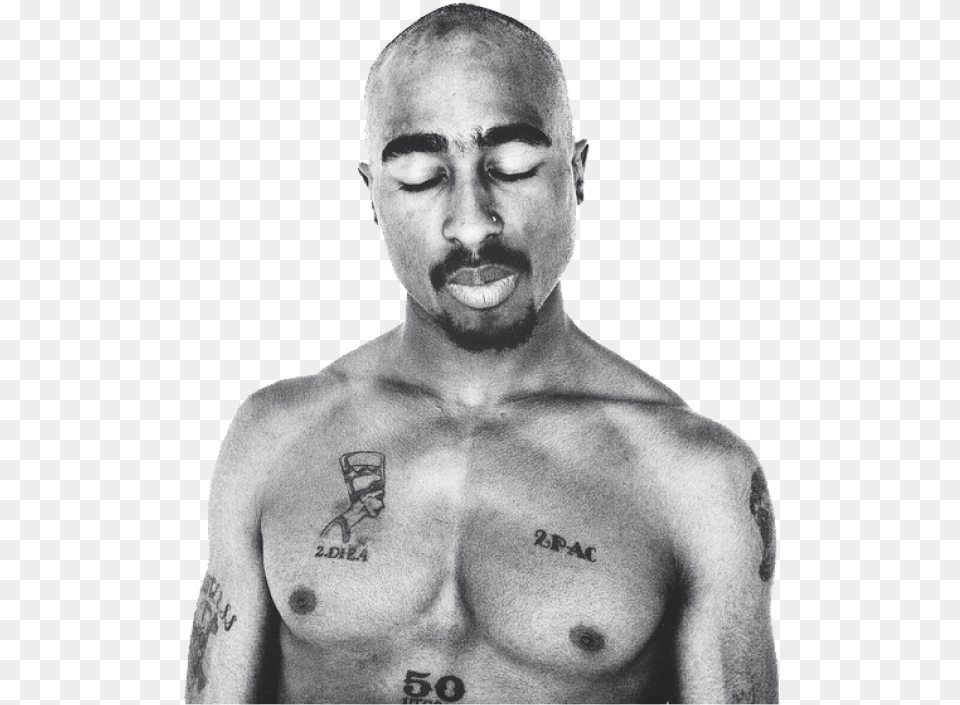 2pac, Tattoo, Skin, Portrait, Photography Png Image