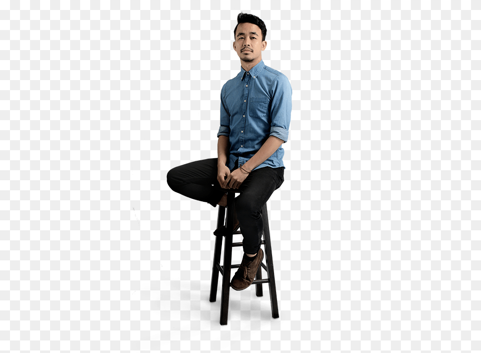 Image, Sitting, Person, Bar Stool, Clothing Free Png