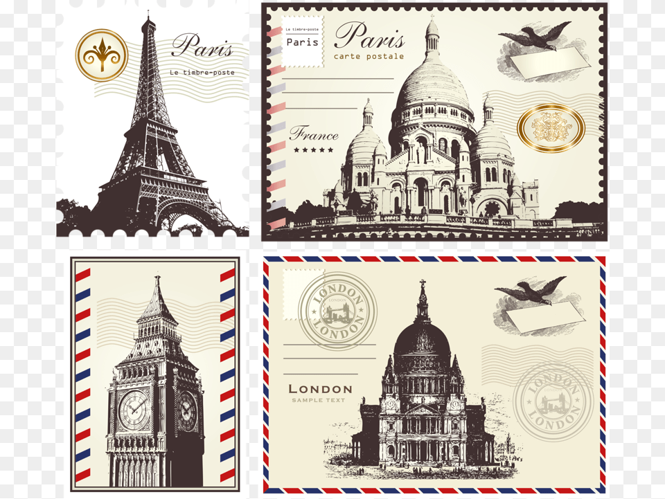 Image, Architecture, Building, Postage Stamp, Animal Free Png Download