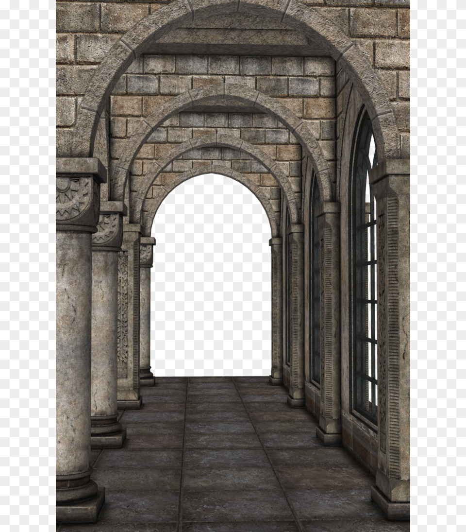 Arch, Architecture, Building, Corridor Png Image