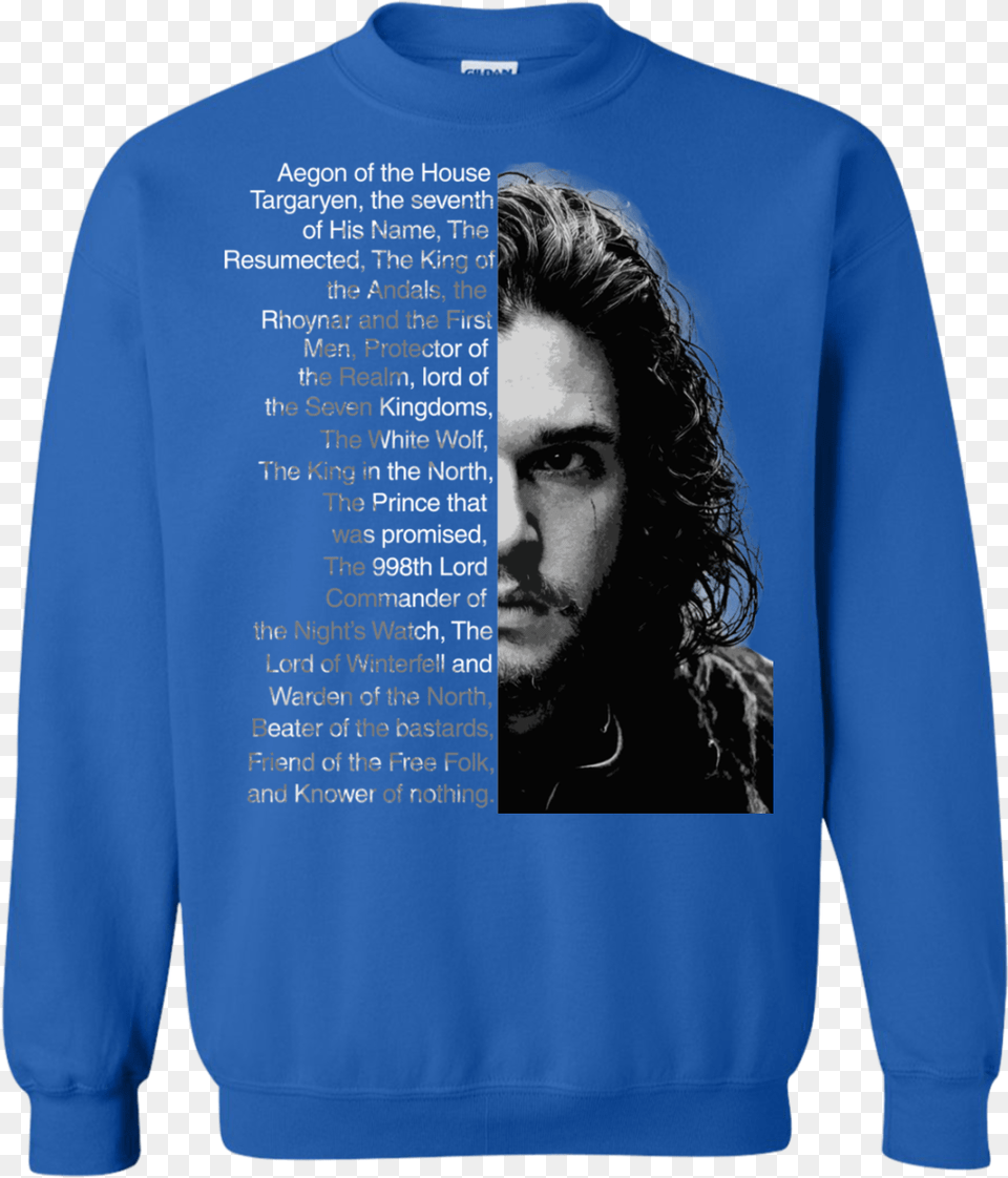 Image 54 Game Of Thrones Jon Snow Aegon Of The House Jon Snow Aegon Tshirt, Sweatshirt, Clothing, Sweater, Knitwear Free Png