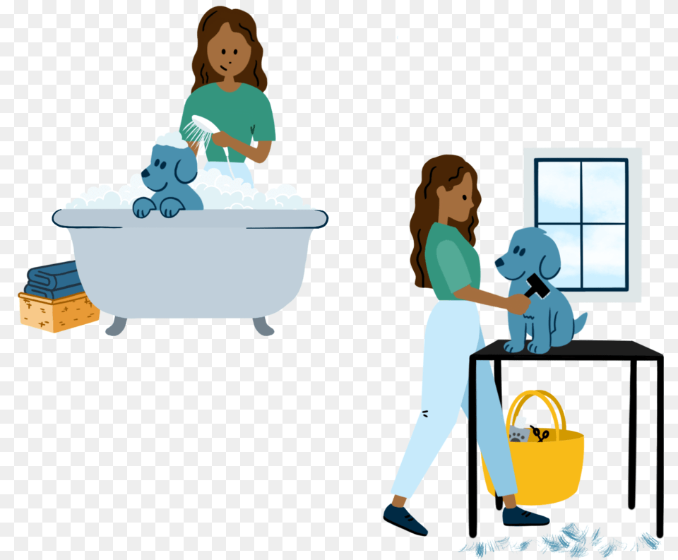 Tub, Person, Cleaning, Adult Png Image