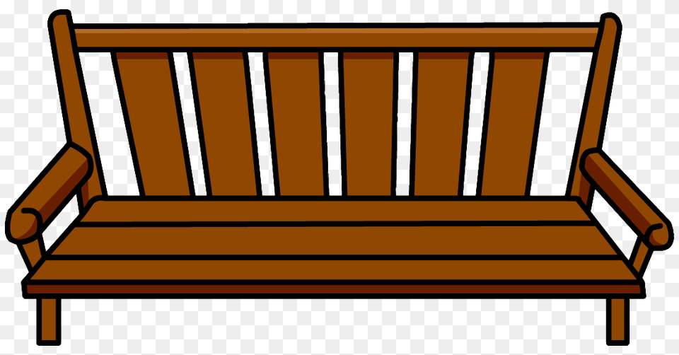 Bench, Furniture, Couch, Crib Png Image