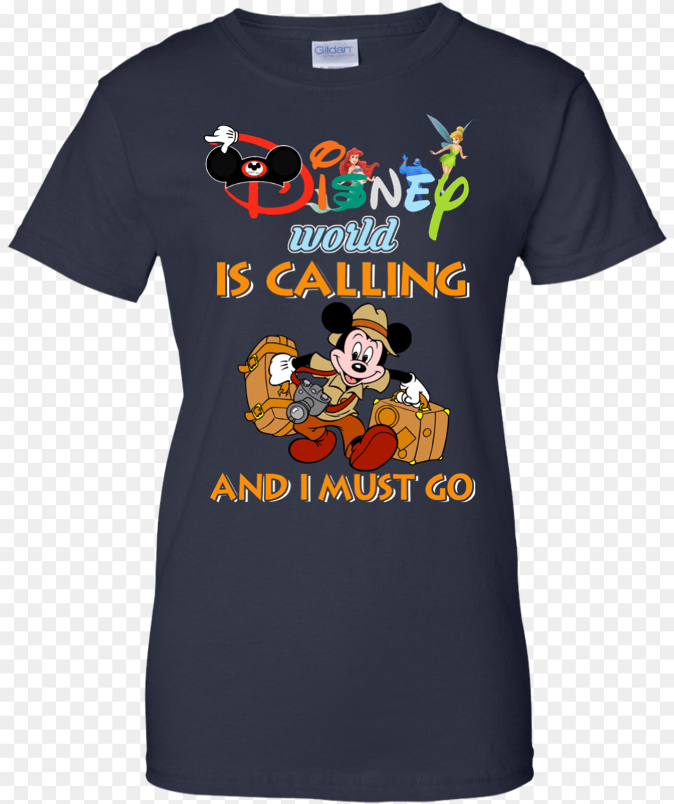 Image 64px Disney World Is Calling And I Must Go T Disney World T Shirts, Clothing, T-shirt, Shirt, Baby Free Png