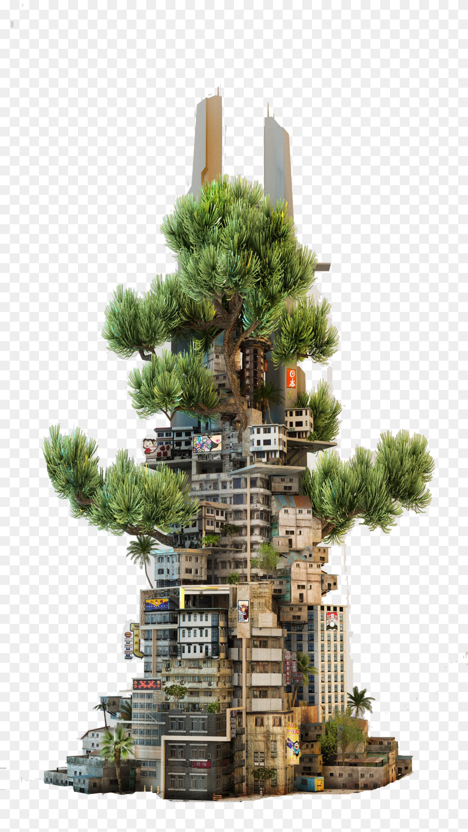 Image, Urban, Tree, City, Potted Plant Free Png Download