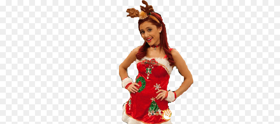 Image About Christmas In By Whitney Ariana Grande Christmas, Clothing, Costume, Person, Dress Free Transparent Png