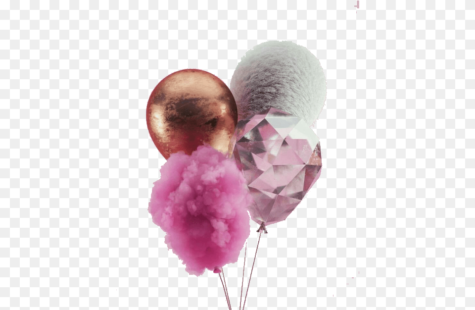 Image About Tumblr In Pop It By Zakia Pink And Gold Balloons, Accessories, Balloon, Diamond, Gemstone Free Transparent Png