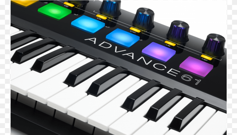 Akai Advance 61 Controller Keyboard, Musical Instrument, Piano Png Image