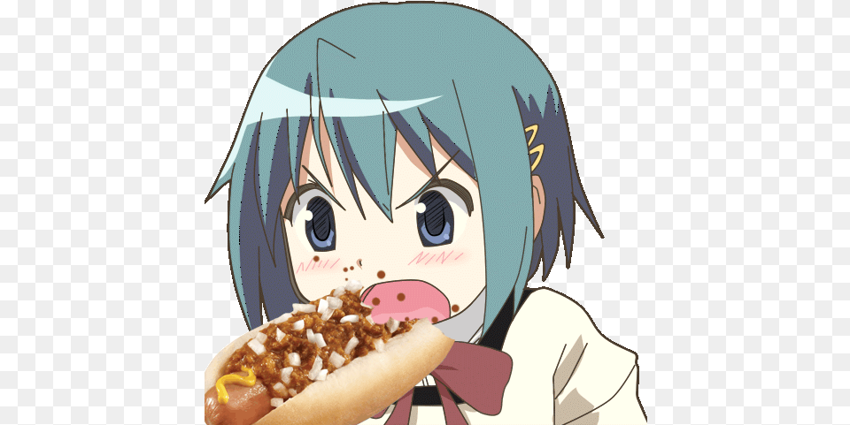 Angry Anime Gif Transparent 500x500 Clipart Chili Dogs, Food, Hot Dog, Baby, Person Png Image