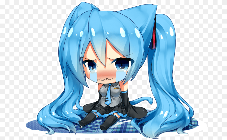 Image Anime Chibi Cry, Book, Comics, Publication, Person Free Transparent Png