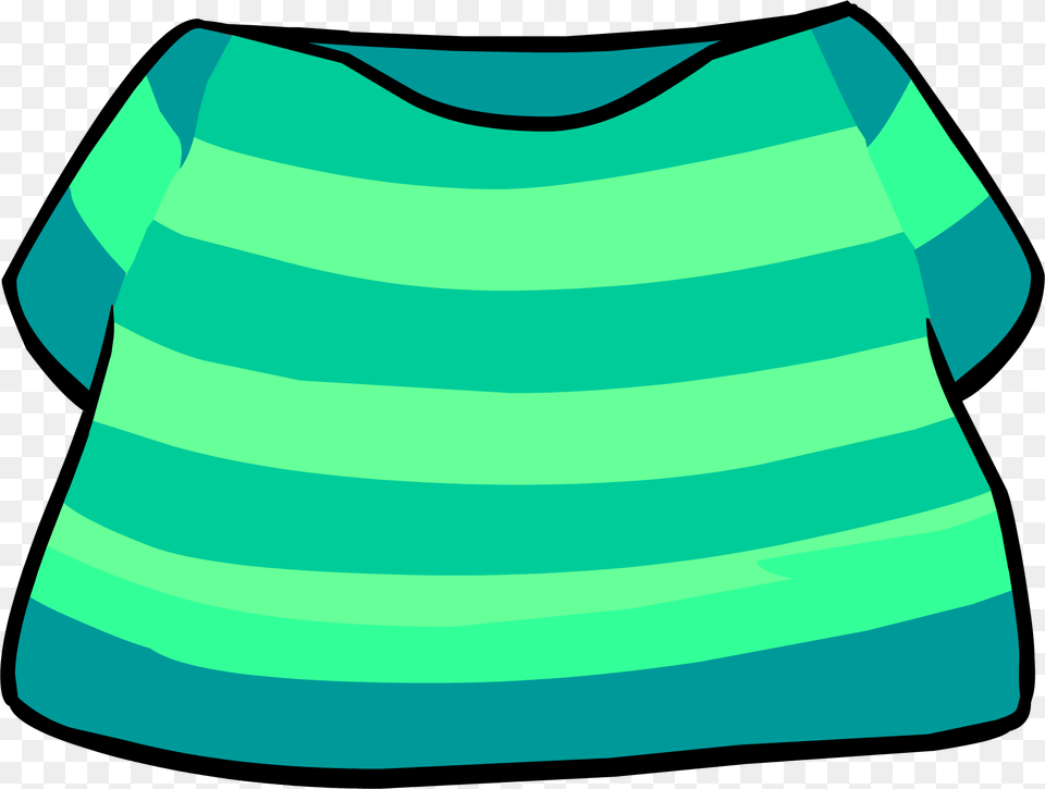 Image Aqua Striped Clothing Club Penguin T Shirts, T-shirt, Shirt, Diaper Free Png Download