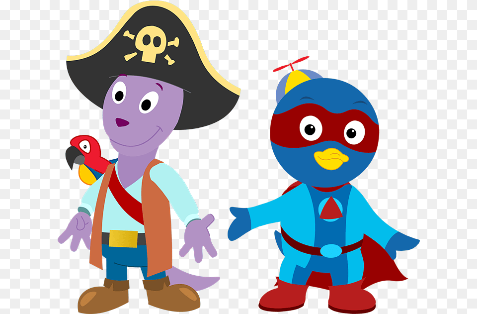 Image Austin And Superhero Backyardigans Super Heroes, Person, Pirate, Baby, Animal Free Png