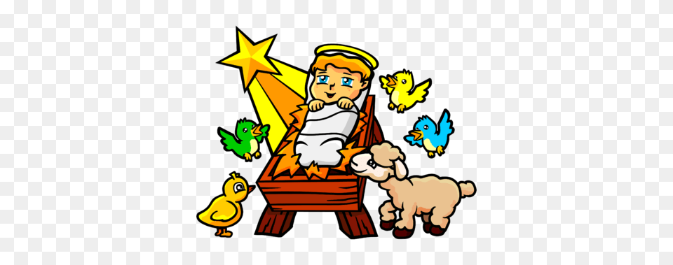 Image Baby Jesus With Birds And Lamb, Person, Face, Head, Animal Free Png Download