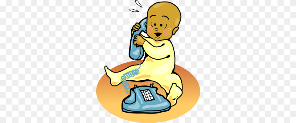 Image Baby On Phone Baby Clip Art, Electronics, Person, Face, Head Free Png Download