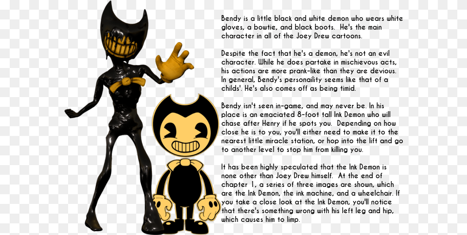 Image Bendy And The Ink Machine Chapter, Logo, Person Free Png Download
