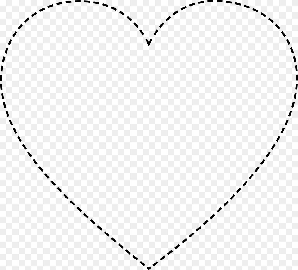 Image Black And White Dashed Art Big Image Barbed Wire Heart, Gray Free Png Download