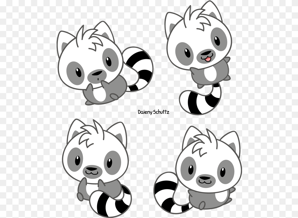 Black And White Download Rings Drawing Cute Cute Transparent Lemur Cartoon, Book, Comics, Publication, Stencil Png Image