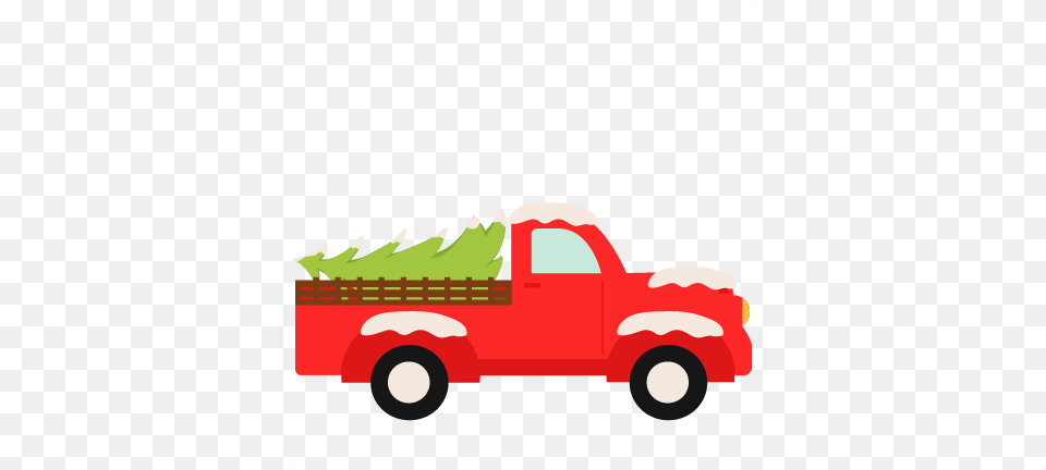 Image Black And White Stock Christmas Truck Clipart Christmas Truck, Pickup Truck, Transportation, Vehicle Free Transparent Png