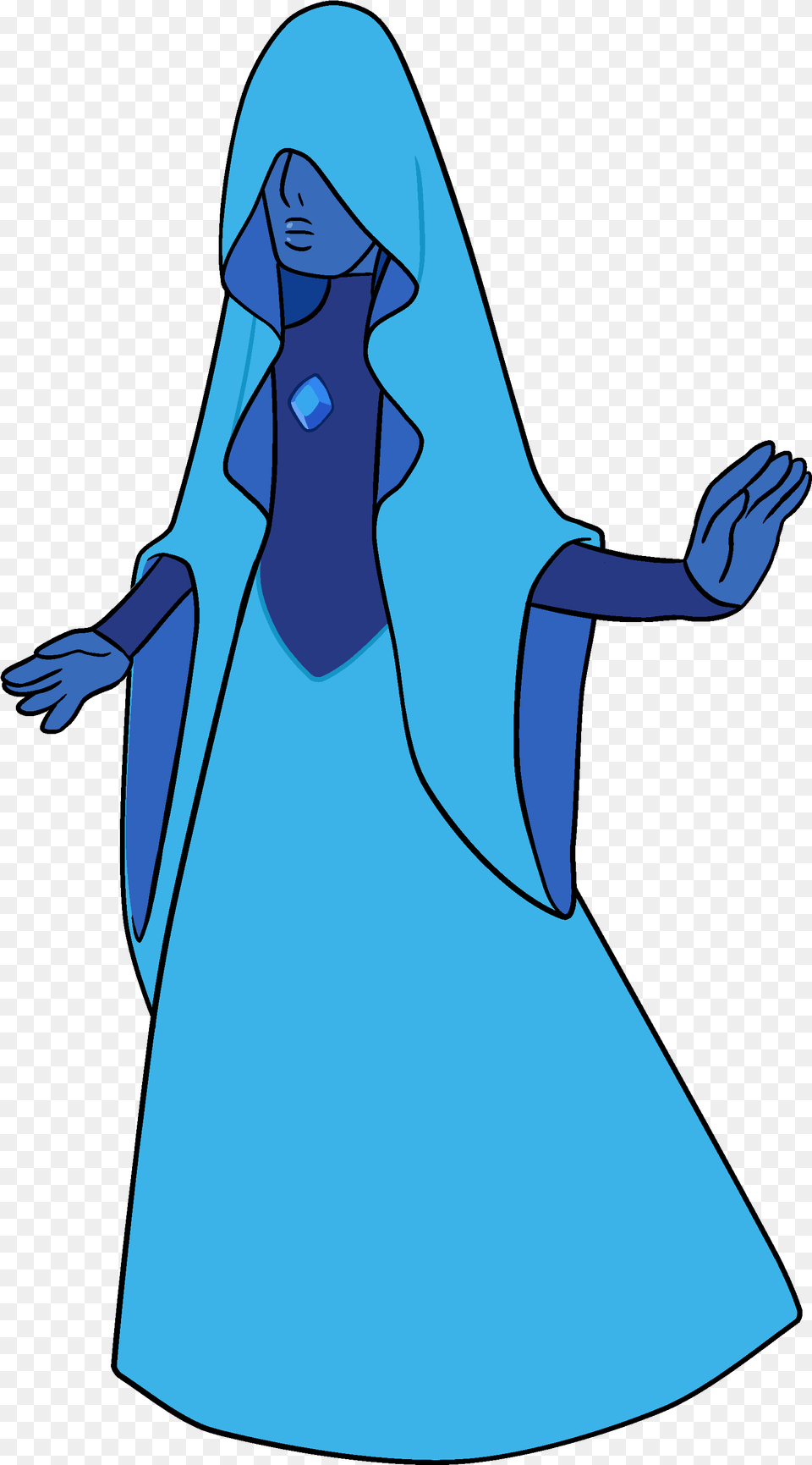 Image Blue Diamond Standing Steven Universe Characters Diamond, Fashion, Cloak, Clothing, Adult Png