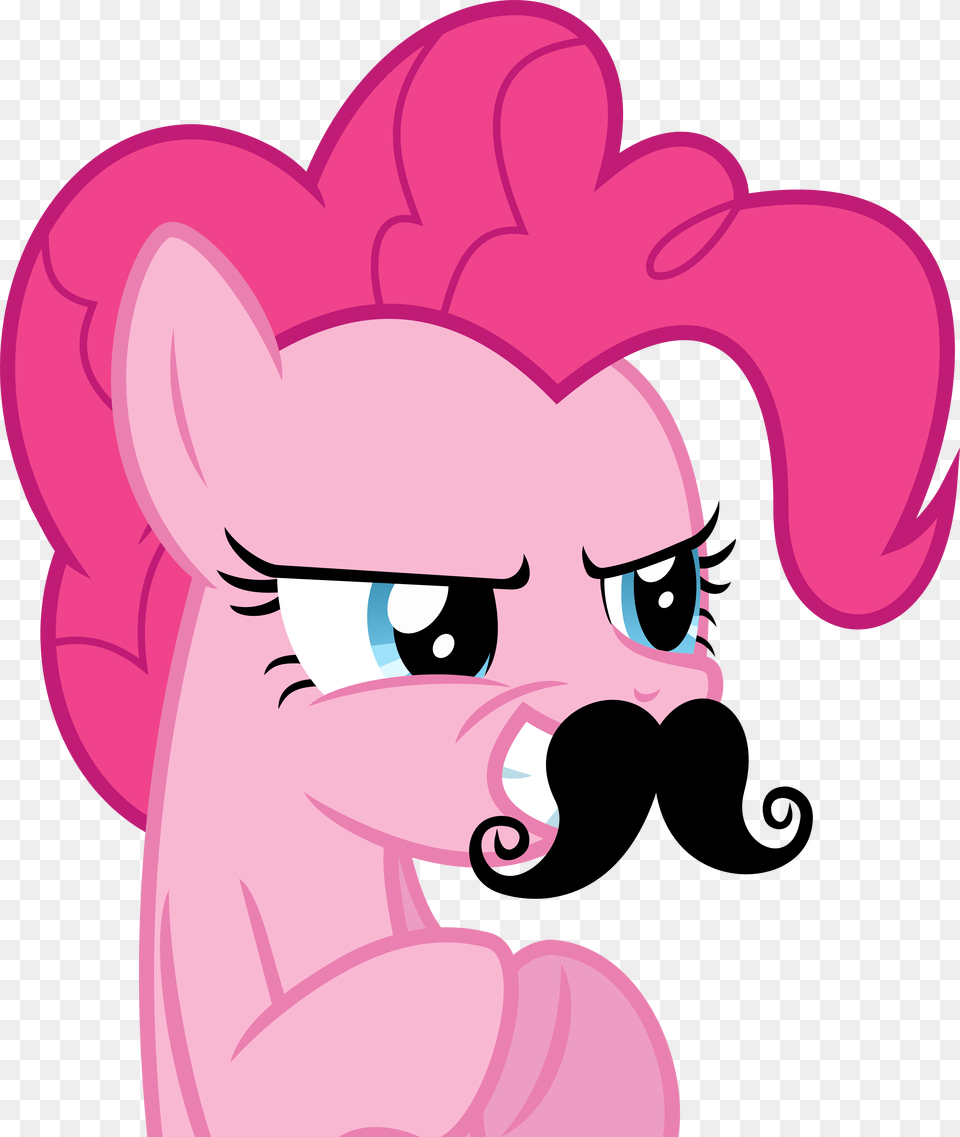 Image By Britta Ensinck Pinkie Pie Moustache, Head, Person, Face, Ammunition Free Png Download