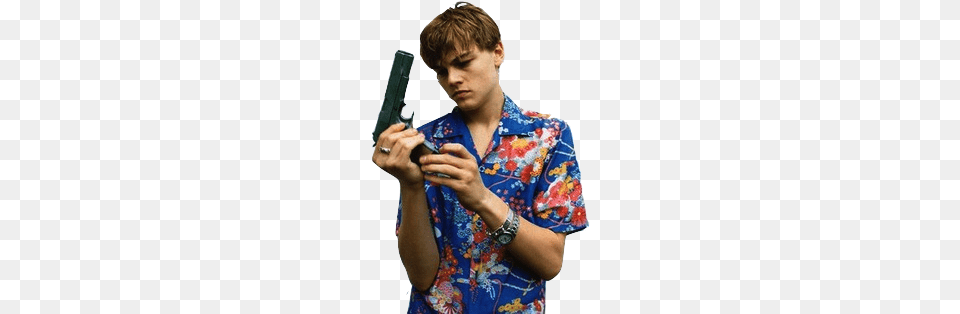 Image By Merian Leonardo Dicaprio With A Gun, Weapon, Firearm, Handgun, Boy Free Png